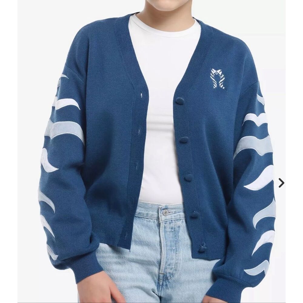 Her Universe Star Wars Ahsoka Tano Lekku Cardigan Blue Nwot Small